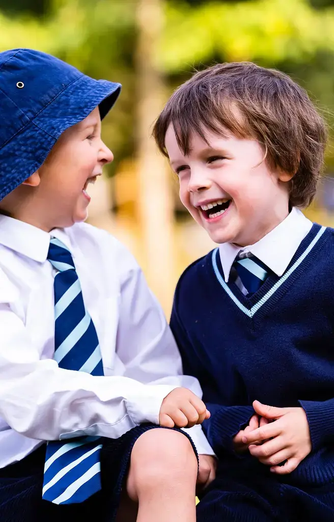 King's Ely Pre-Prep Students laughing together 