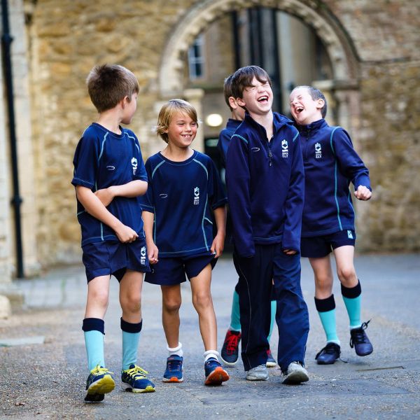 King’s Ely Prep boarding students outside Ely Cathedral 