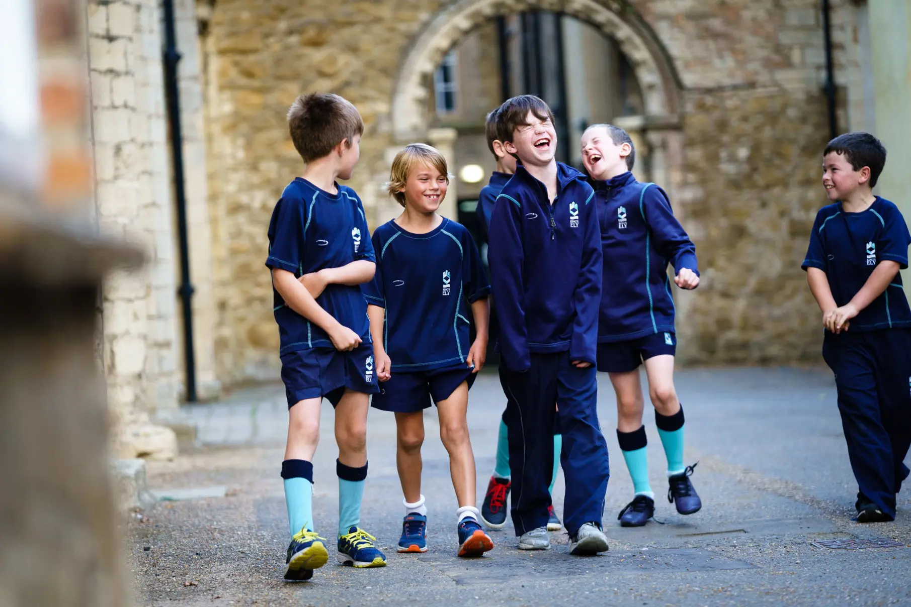 King’s Ely Prep boarding students outside Ely Cathedral 