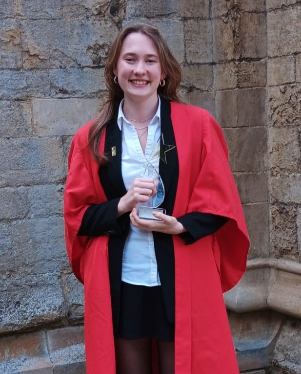 Charlotte, a King's Ely student who is now studying Mathematics at Edinburgh University.