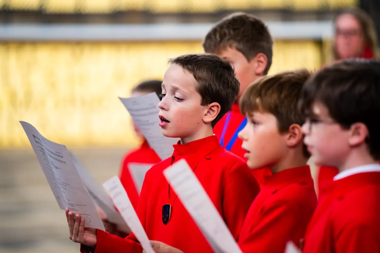 King's Ely Choristers rehearsing for Evensong 