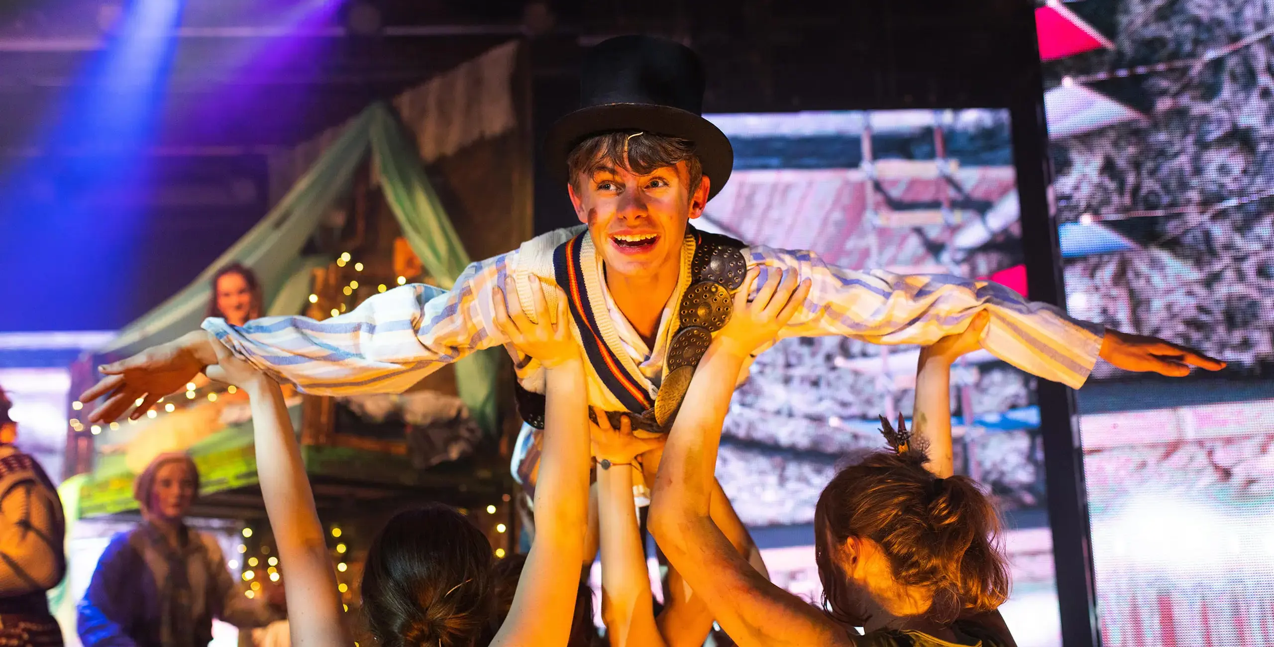 Prep School Performing Peter Pan and Wendy at King's Ely, a Private Day and Boarding Prep School near Cambridge, in Ely.