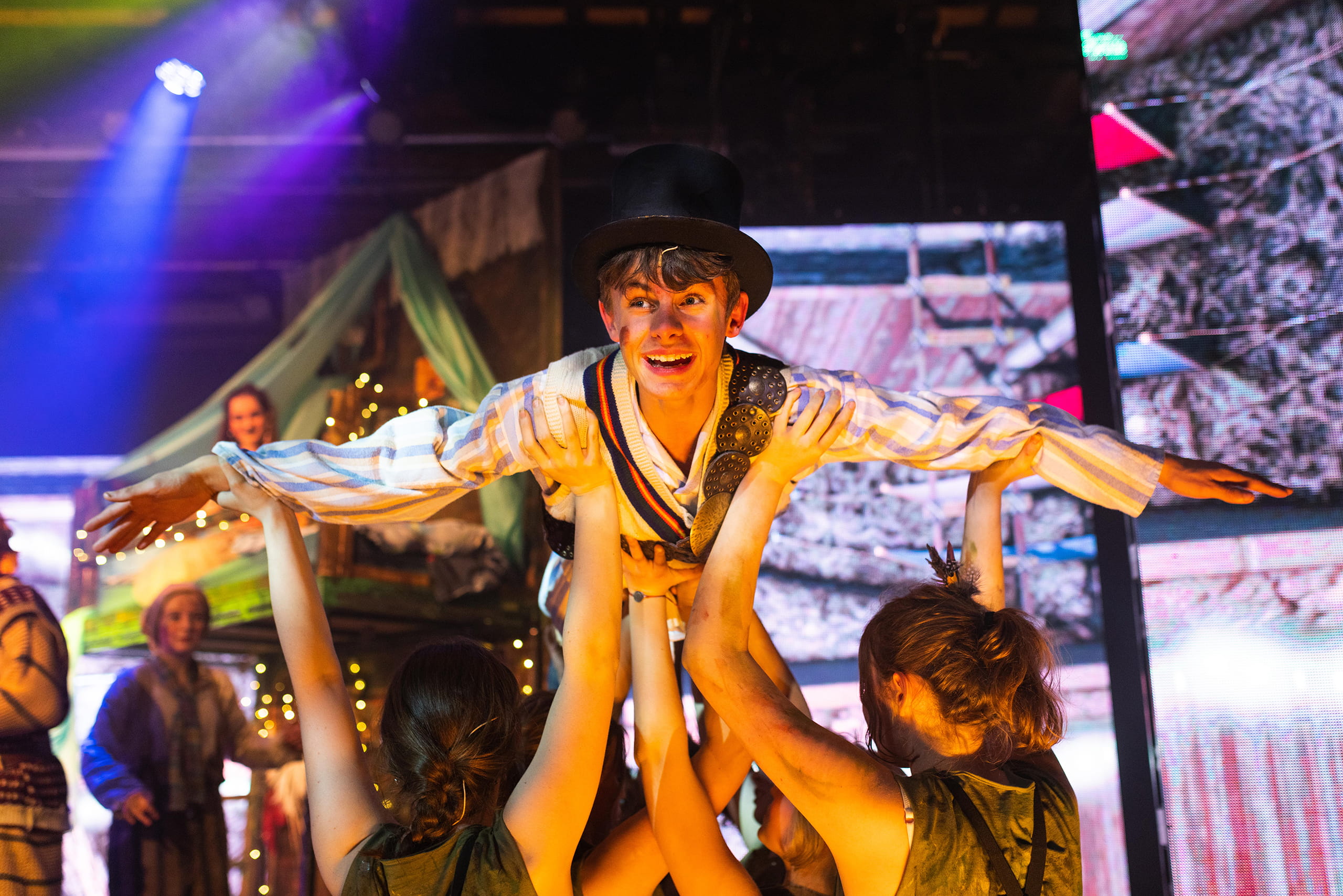 Peter Pan production at King's Ely, a private school in Cambridgeshire 