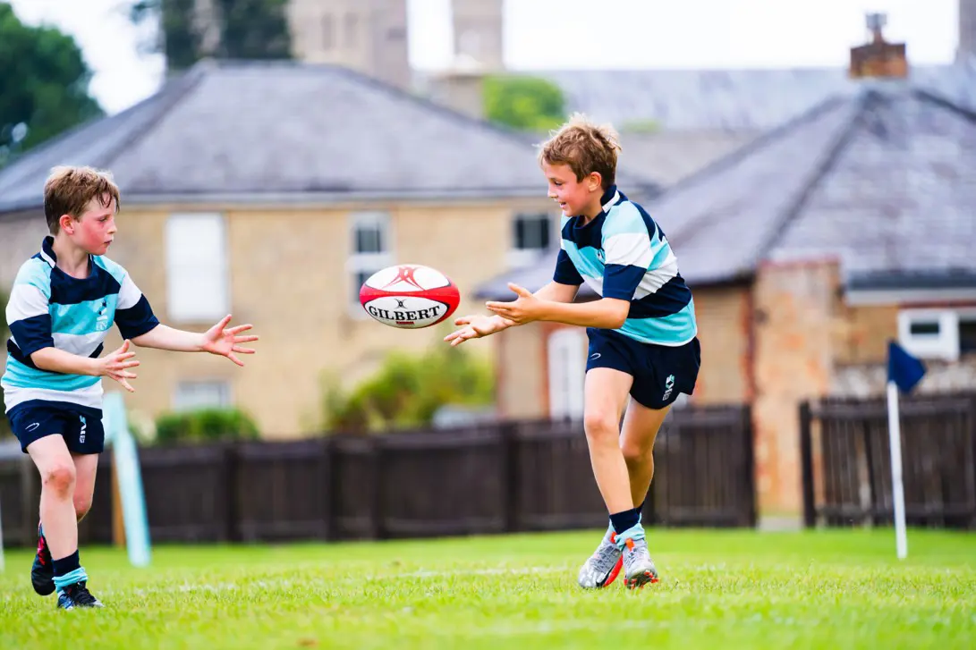 King's Ely Prep students playing rugby 