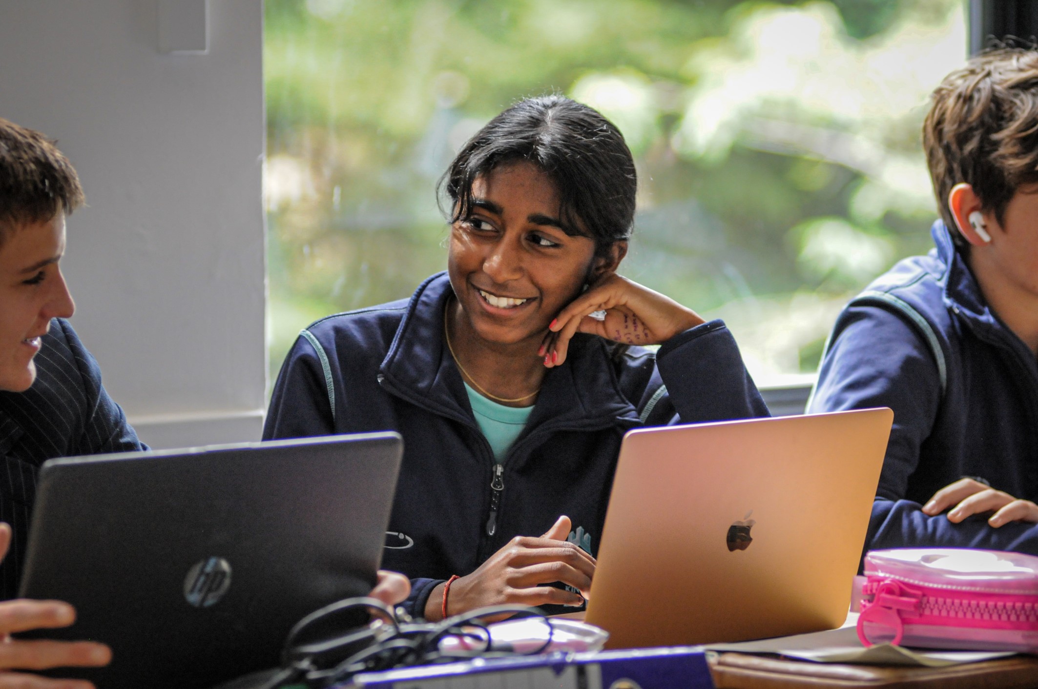 King's Ely Senior students working together in the classroom 